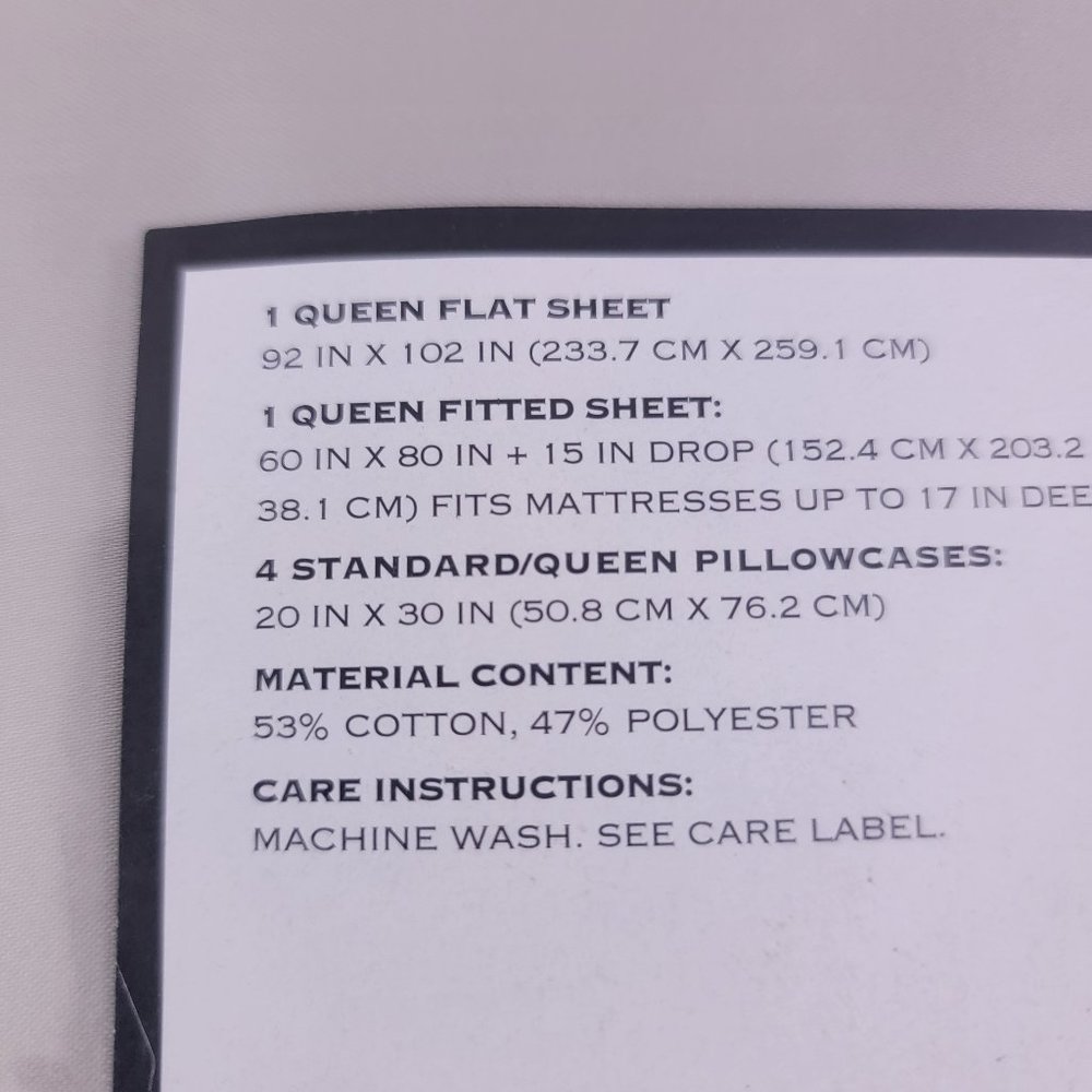 Hotel Style 1200 Thread Count Soft Cotton Sheet Set - Queen Size - Picture 8 of 13